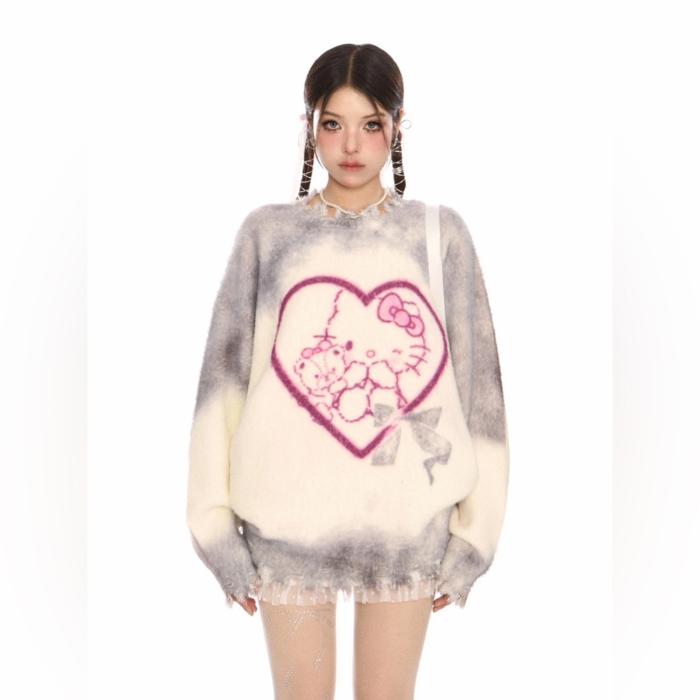 Faux mink Kitty sweater, size S-L - Picture 1 of 4